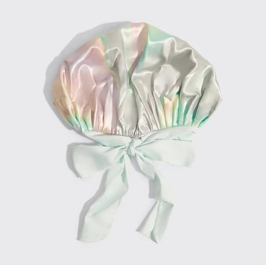 Kitsch Adjustable Oversized Satin Bonnet - Aura