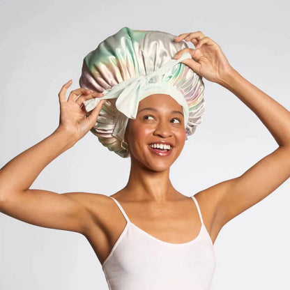Kitsch Adjustable Oversized Satin Bonnet - Aura