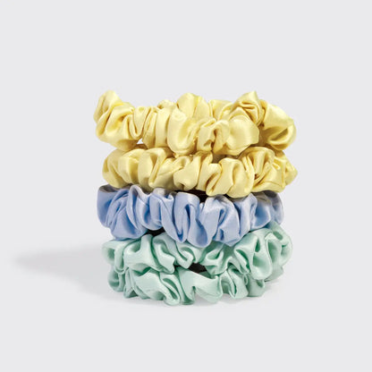 Ruched Satin Scrunchies 5pc Set - Multi-Color
