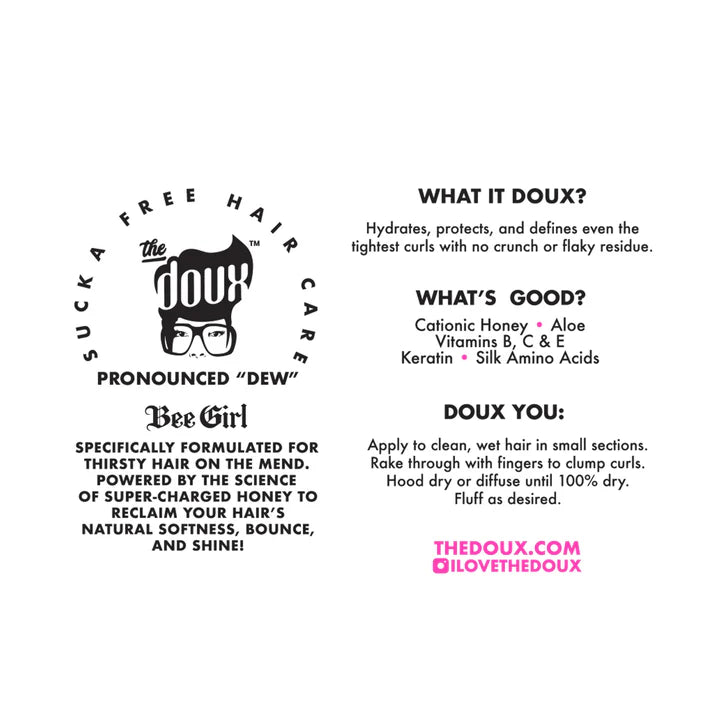 The Doux Bee Girl Honey Curl Custard Curl Defining Cream with Aloe and Keratin
