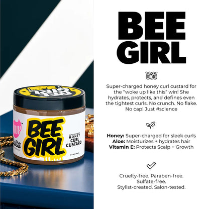 The Doux Bee Girl Honey Curl Custard Curl Defining Cream with Aloe and Keratin