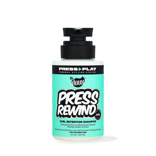The Doux Press Rewind Curl Retention Shampoo for Cleansing and Restoring Curly Hair