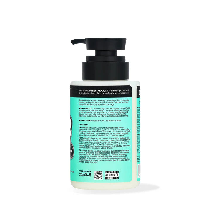 The Doux Press Rewind Curl Retention Shampoo for Cleansing and Restoring Curly Hair