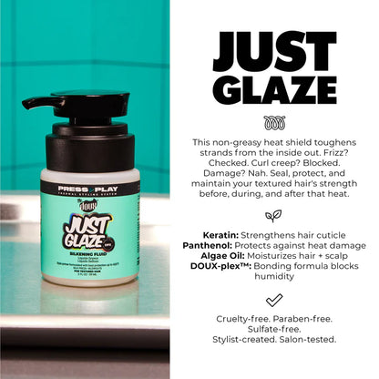 The Doux Just Glaze Silkening Fluid Blowout Primer to Fight Frizz and Block